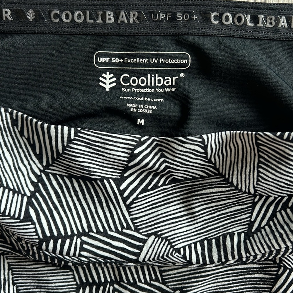 Coolibar Women's Shorebreak Skirted Swim Capris UPF 50+ Size Medium Black
